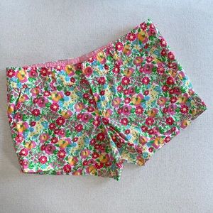 Lilly Pulitzer 100% Cotton Pink Floral Short Shorts Walsh Garden By The Sea 2
